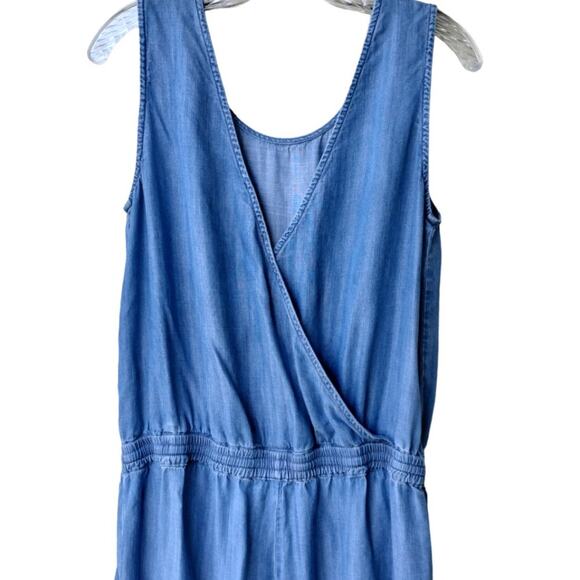 Joan Vass New York Tencel Lyocell Sleeveless Jumpsuit Size M - Blue - Minimalist - Picture 10 of 11